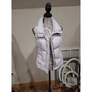 Abercrombie Down Puffer Vest Kids SZ Large or Women's XS Neutral Off White putty